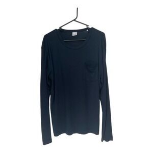 NN07 Arnold Navy Blue Cotton Long Sleeve Chest Pocket T-Shirt Size M NWOT